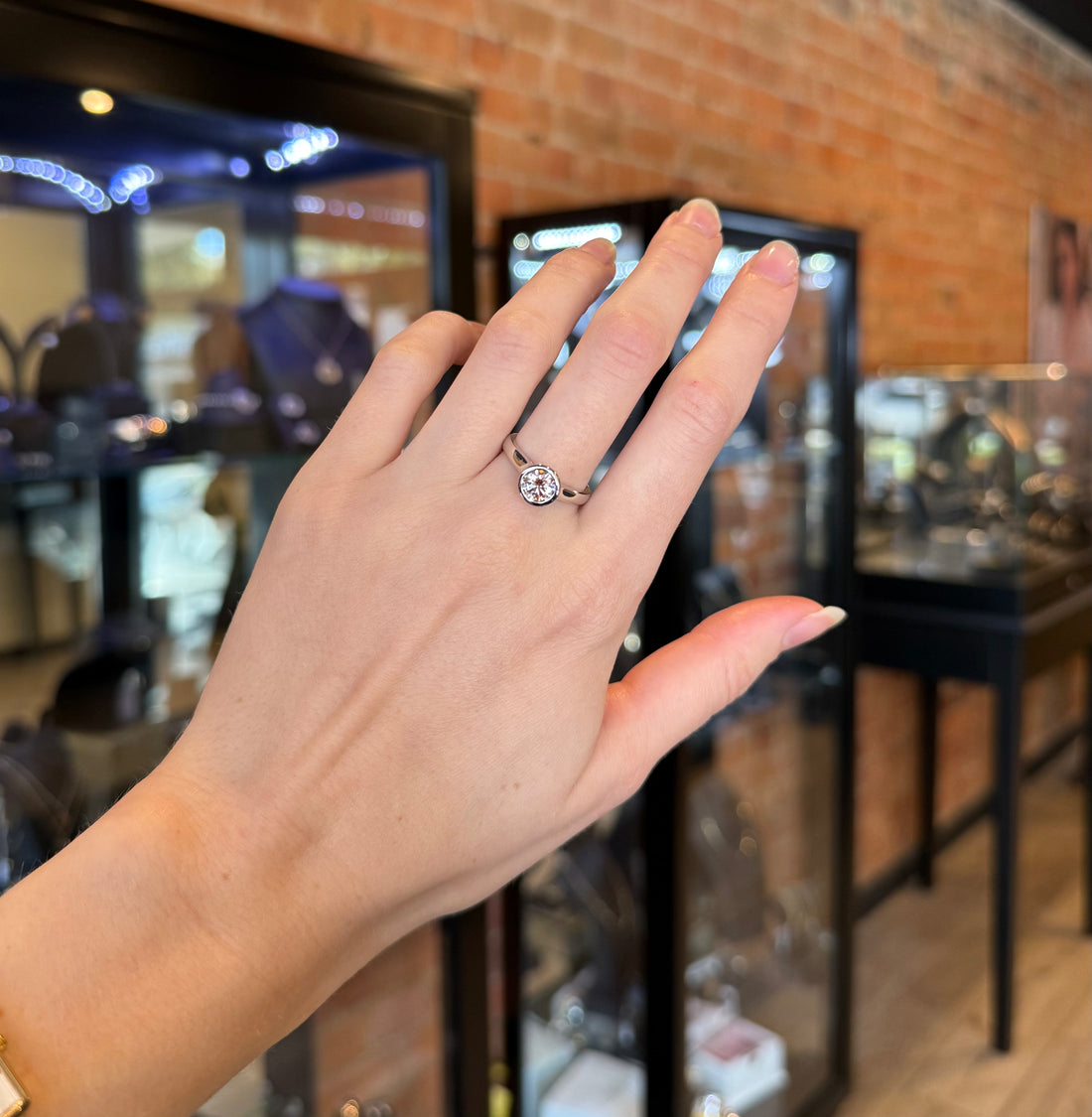 Pink Diamond Bezel Ring