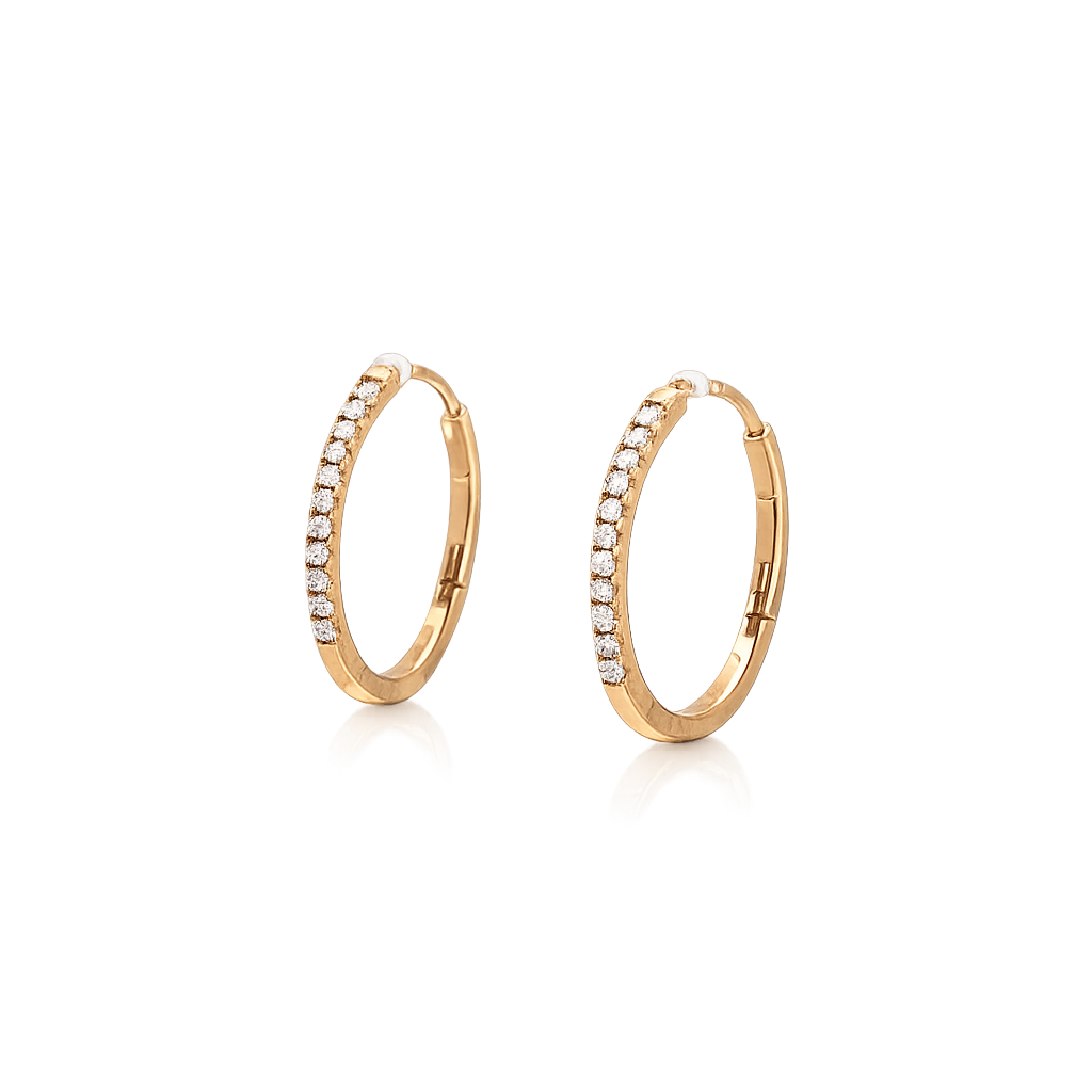 Kai Diamond Rose Gold Hoops