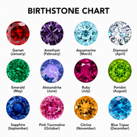 Horseshoe Birthstone Necklace - 9ct Gold