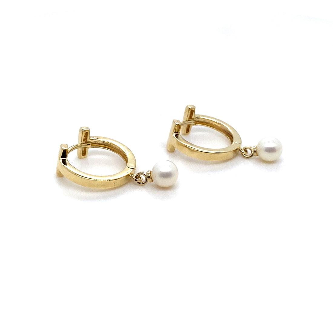Maia Pearl Huggie Earring - Gold