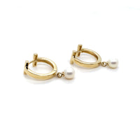 Maia Pearl Huggie Earring - Gold