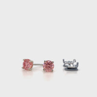 Pink Lab Diamond Studs