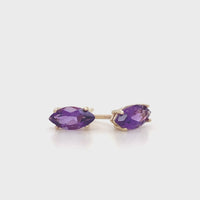 Marquise Amethyst Studs