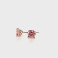 Pink Lab Diamond Studs