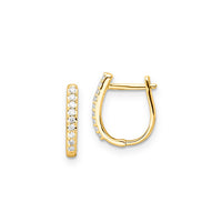 Elia Diamond Huggie Earrings - Gold