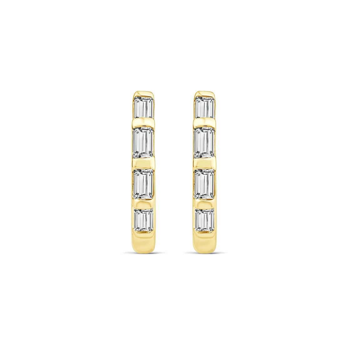 Yuri Diamond Huggie Earrings - Gold