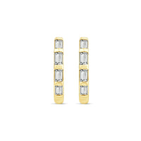 Yuri Diamond Huggie Earrings - Gold