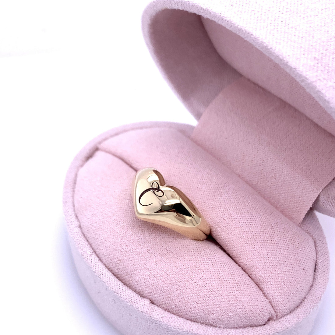 9ct Gold Heart Signet Ring – Bijou Jewellery