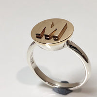 Little Sister Ring - Gold Initial / Gold Top